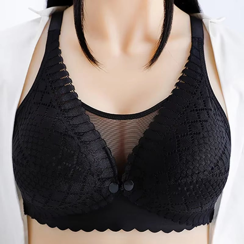 Front Button Maternity Nursing Bra Adjustable Gathered Underwear Comfortable Breastfeeding Bra for Feeding Pregnant Women Clothe