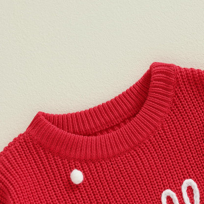 Baby Girl Boy Knit Sweater Blouse Pullover Sweatshirt Warm Crewneck Long Sleeve Tops for Infant Toddler